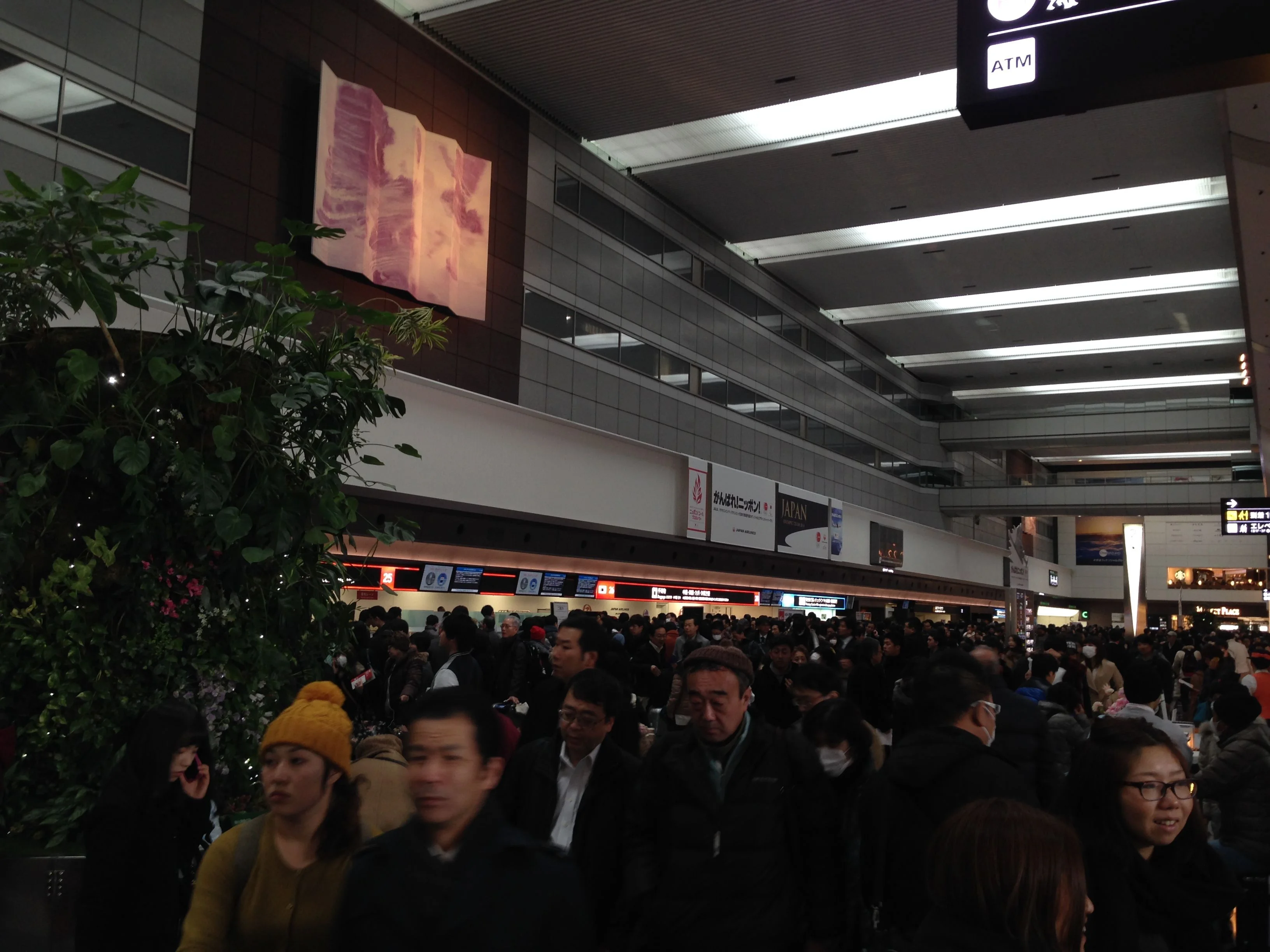 空港は人でごった返している状況
