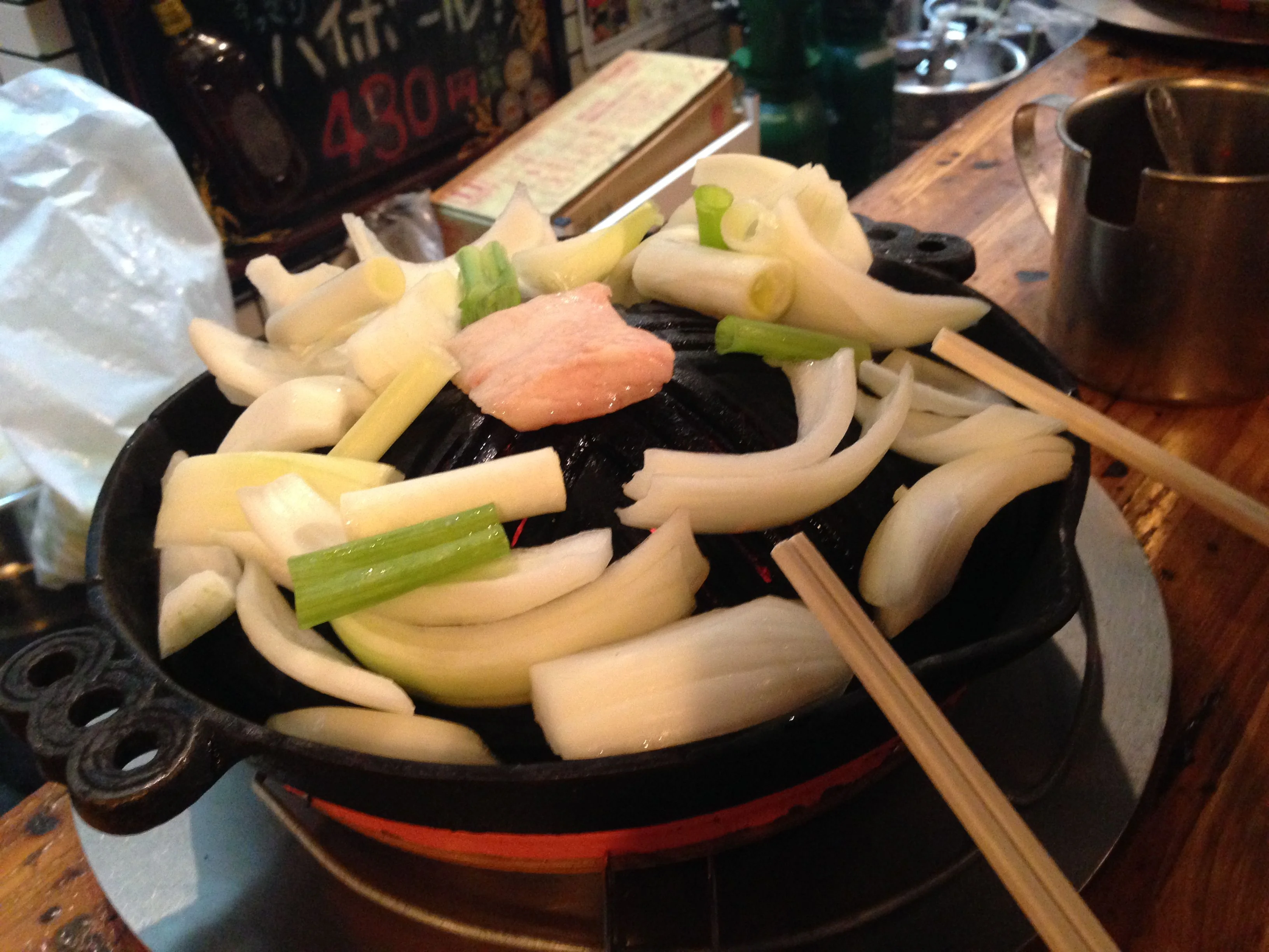まずは野菜を焼いて