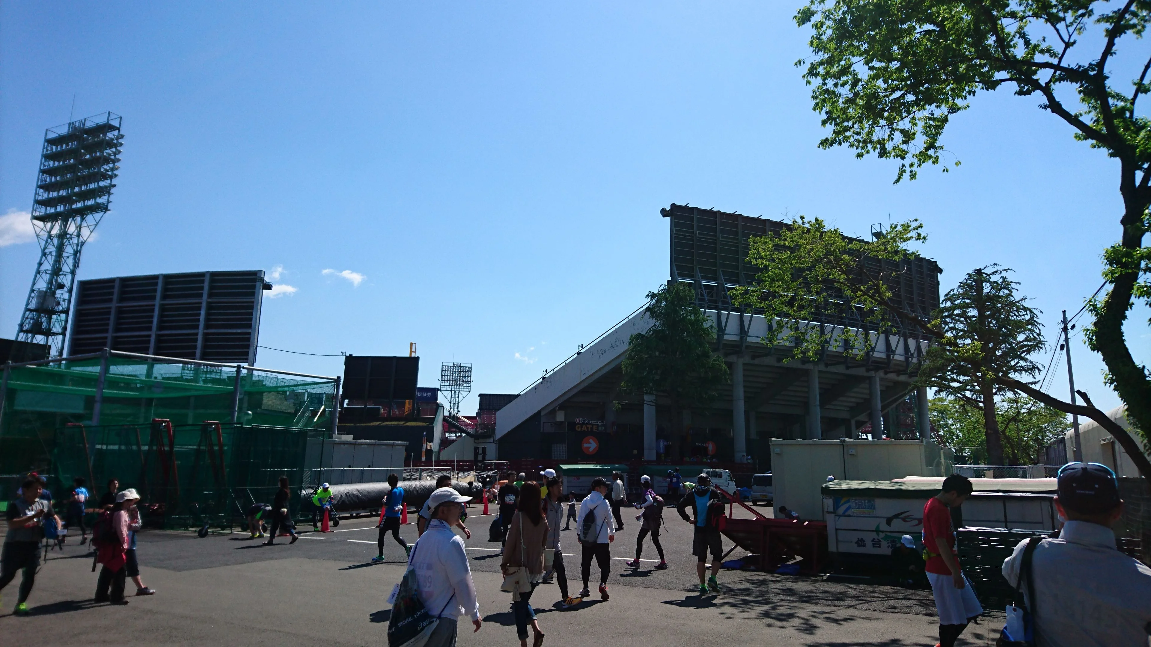 仙台のスタジアムがスタート地点
