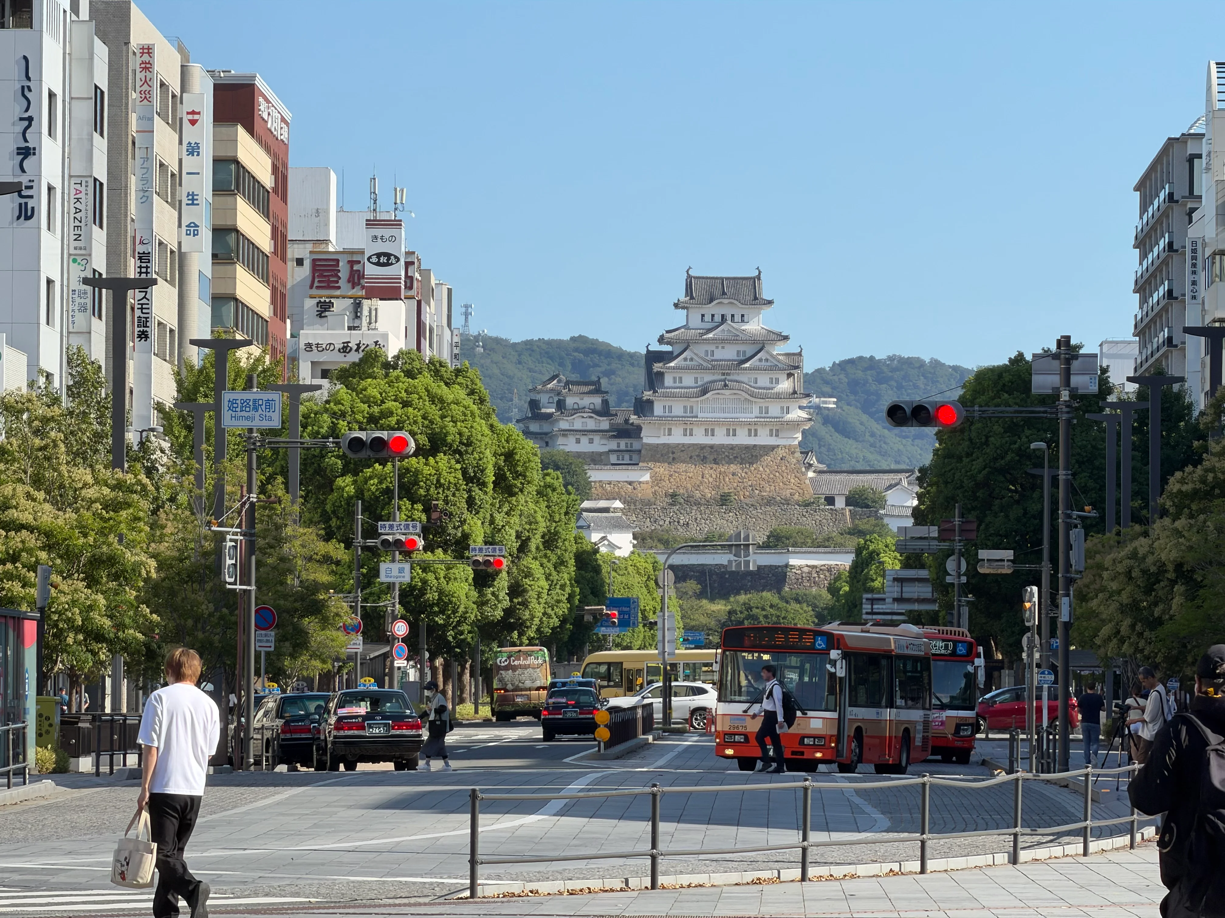 姫路駅から見る姫路城