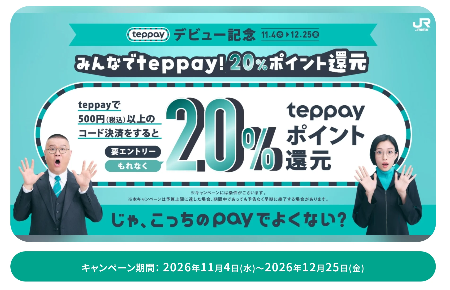 20% ポイント還元