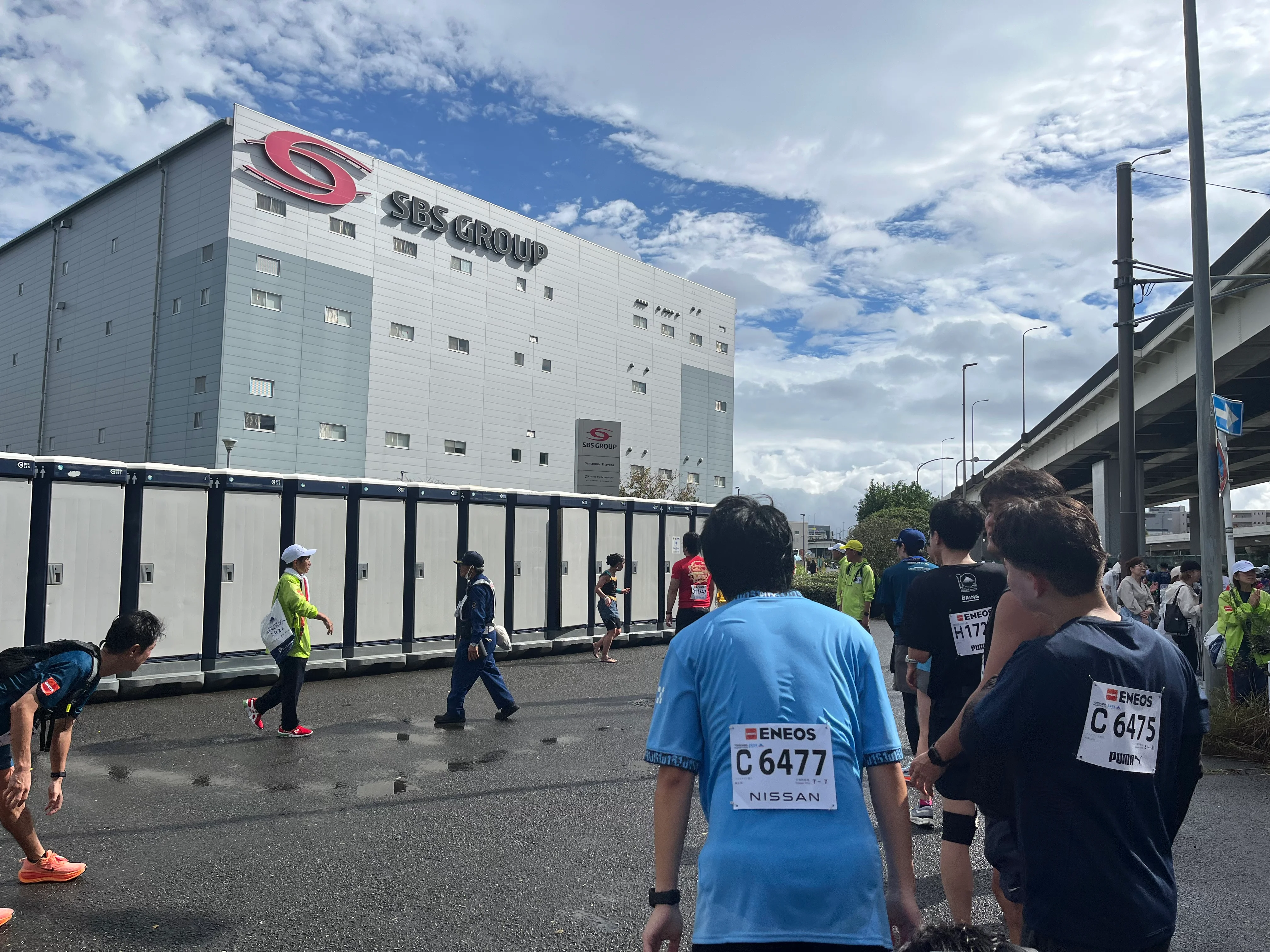 20km 過ぎたところでトイレに
